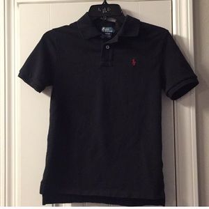 Boys black polo